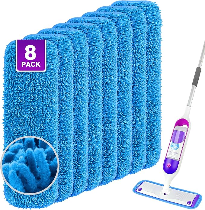 Reusable Mop Pads for Swiffer PowerMop, 8 Pack Microfiber Mop Pad Refill by Unimade