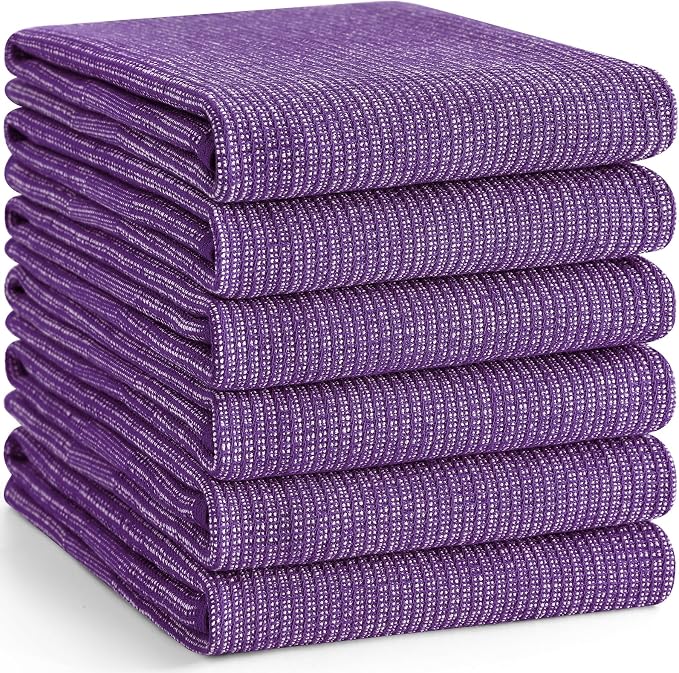 Homaxy Premium Kitchen Towels, Large Cotton Kitchen Hand Towels, Flat and Terry - Image 8