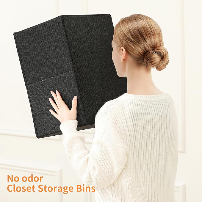 linen closet organizers and storage, 3 Pack Large Storage Baskets, Clothing - Image 7