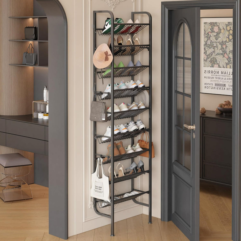UMDONX 9-Tier Freestanding Shoe Rack – Holds 18 Pairs of Shoes