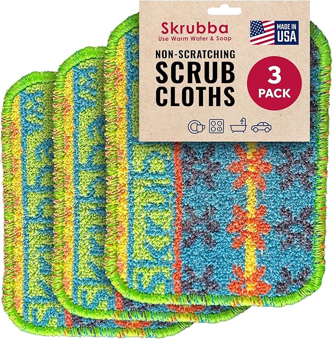 Wet-it! Skrubba 3-Pack Reusable Dish Scrubbers – Non-Scratch Scouring Pads by Wet-It