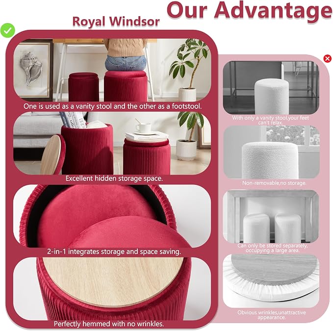 Royal Windsor Round Ottoman - Image 7