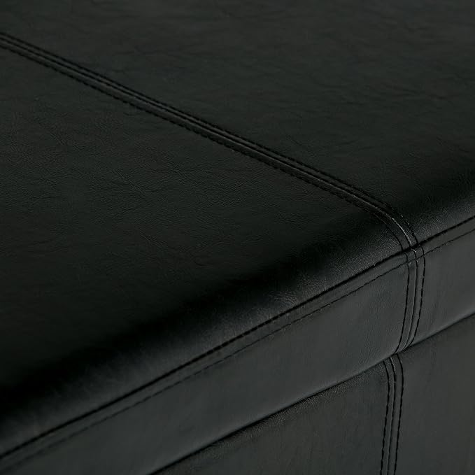SIMPLIHOME Avalon 48 inch Wide Contemporary Rectangle Storage Ottoman Bench in - Image 5