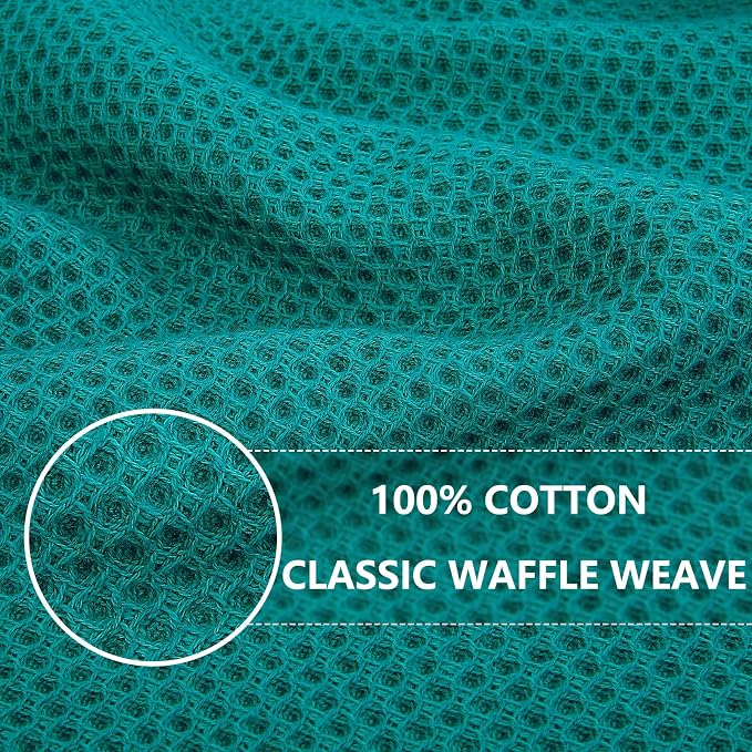 Homaxy 100% Cotton Waffle Weave Kitchen Dish Cloths, Ultra Soft Absorbent Quick - Image 2