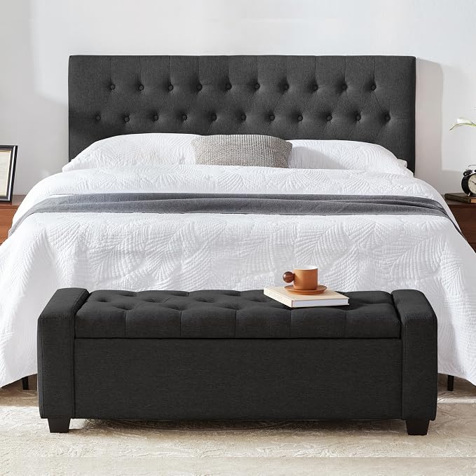 48" Ottoman with Storage, Soft Storage Ottoman Bench - Image 7