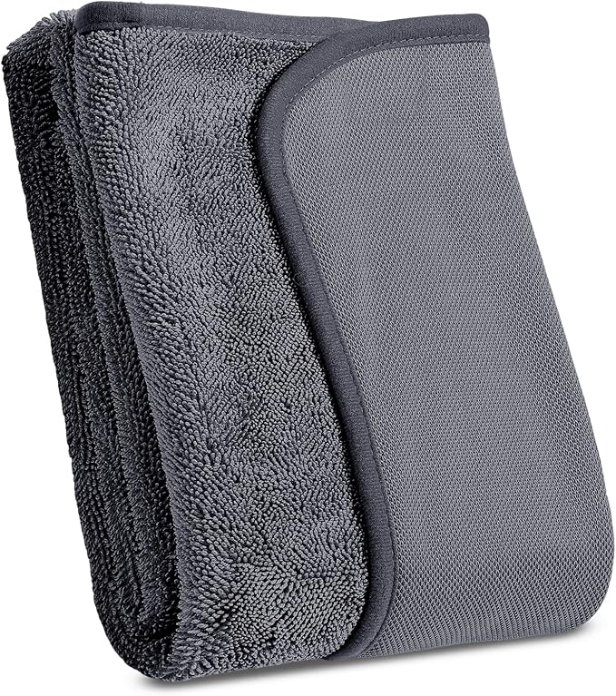 JOYMOOP Microfiber Towels for Cars, 35.4" x 23.6" Car Drying Towel, Dark Gray by JOYMOOP