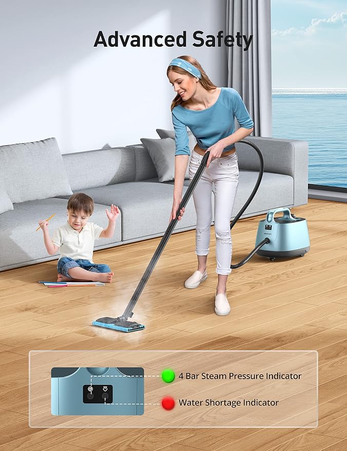Steam Cleaner, 293°F 58 PSI Powerful Multipurpose Handheld Steam Mop - Image 6
