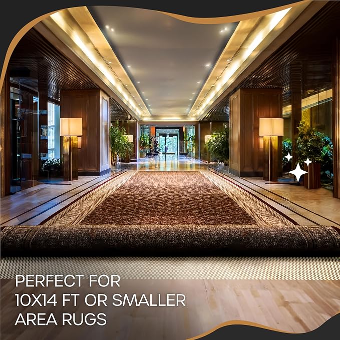 Nevlers 10'x14' White Non Slip Rug Pad | PVC Anti Skid Rug Gripper - Image 9
