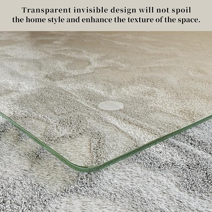 40" x 80" Glass Chair Mat, 1/5" Thick Office Chair Mat - Image 2
