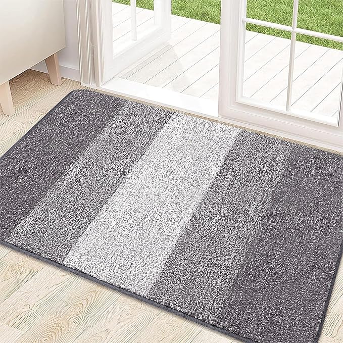Kitinjoy Indoor Outdoor Door Mat, 32x20 Non-Slip Absorbent Dirt Trapper by Kitinjoy