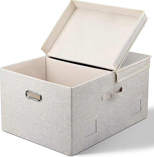 75 Quart Extra Large Decorative Collapsible Storage Bins by GraciadecoStorage