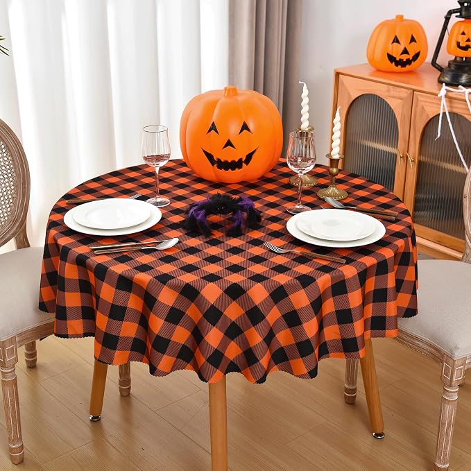 Waterproof Plaid Tablecloth Fabric by Essifunia