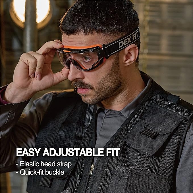 DEX FIT Protective Safety Goggles SG220; Anti Fog & Scratch, Z87 Eye Protection - Image 7