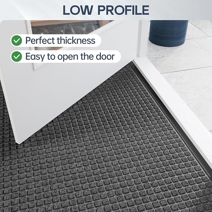 Amyracel Entrance Front Door Mat, Heavy Duty Rubber Backing Doormat - Image 2