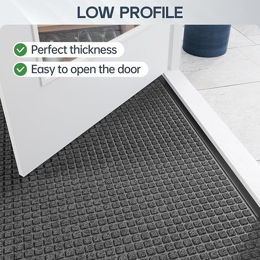 Amyracel Indoor Mat All Season Weather Outside Door Mats, Low Profile Doormat - Image 2