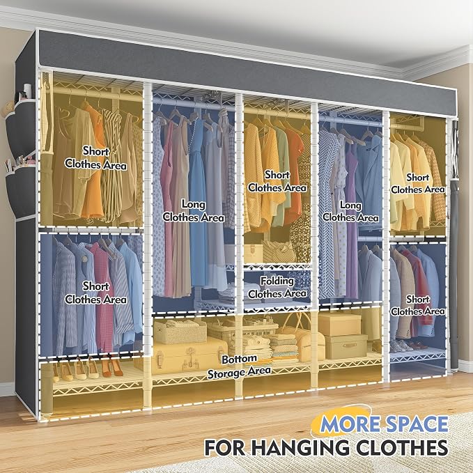 Raybee 90.6" W Clothes Rack - Image 3