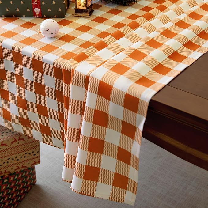 Classic Gingham Plaid Tablecloth Fabric - Image 7