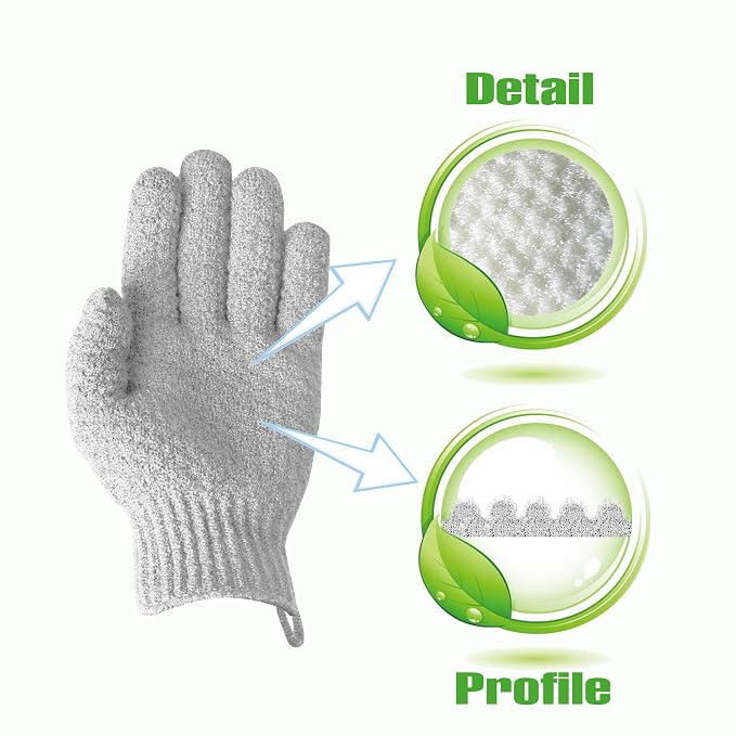 Evridwear Exfoliating Dual Texture Bath Gloves - Image 4