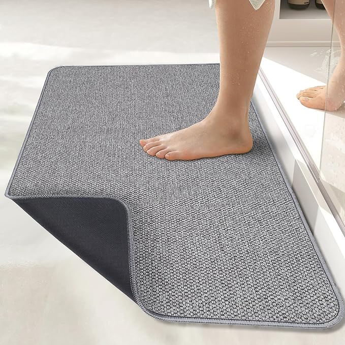 Bath Mat, Ultra Thin Bathroom Rugs, Rubber Bath Mats - Image 2