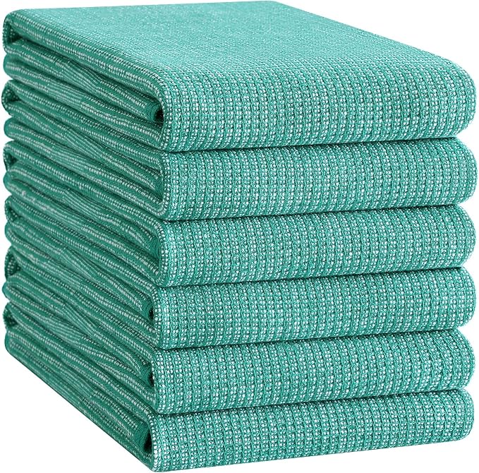 Homaxy Premium Kitchen Towels, Large Cotton Kitchen Hand Towels, Flat and Terry - Image 8