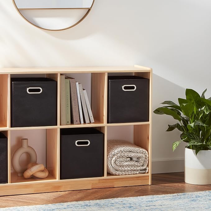 Amazon Basics Collapsible Cube Storage Organizer Bins, 10.5 x 10.5 x 11 inches - Image 6