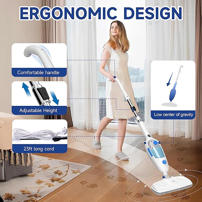 Steam Mop for Floor Cleaning, 10in1 Multi Purpose Handheld Steamer Cleaner - Image 7