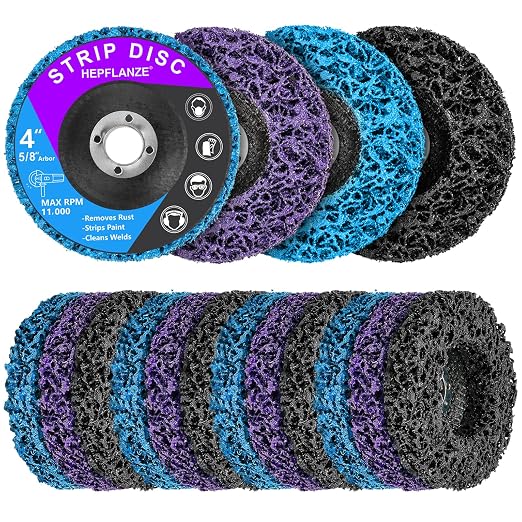 12 Pack Strip Discs 4 inch Stripping Wheel by HEPFLANZE