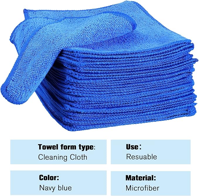Tanlade Microfiber Cleaning Cloth 6"x6" Cleaning Rags Reasonable Kitchen Towels - Image 3