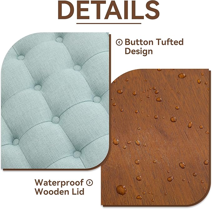 24Inch Round Storage Ottoman - Image 4