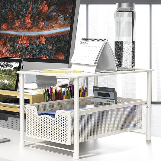 Simple Houseware Stackable Under Sink Cabinet Sliding Basket Organizer Drawer - Image 2