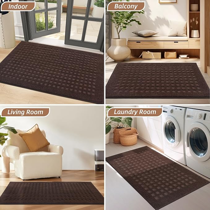 BEQHAUSE Waffle Door Mats Indoor 36"x60", Dog Mat - Image 8