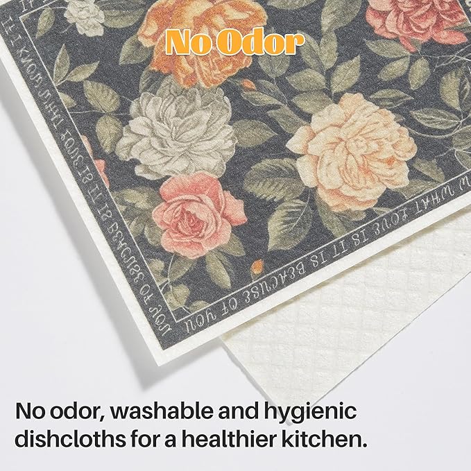JOYMOOP 6 Pack Dishcloths for Kitchen, Reusable Paper Towels Washable, - Image 7