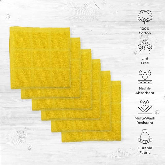 100% Cotton Terry Dish Cloth & Dish Towel, 6 Pack, Super Soft and Absorbent - Image 2