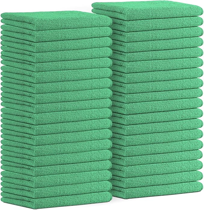 Avalon Towels Microfiber Cleaning Cloths Size 16" x 16", Highly Absorbent by AvalonTowels