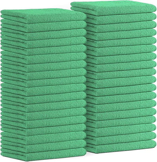 Avalon Towels Microfiber Cleaning Cloths Size 16" x 16", Highly Absorbent by AvalonTowels