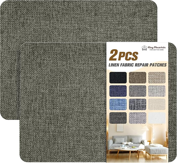 Coarse Linen Repair Patches, Self-Adhesive Linen Fabric Patches, 8X11 inch 2 PCS by ForABetterHomeLife