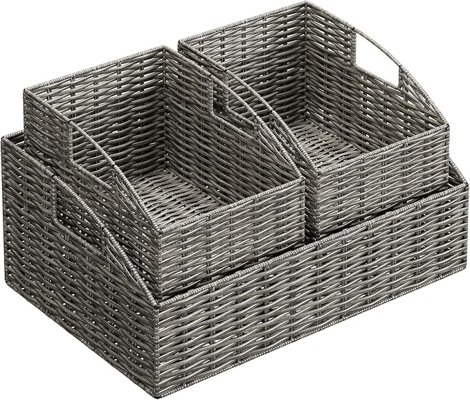 Ollieroo Rattan Storage Baskets, Handwoven Wicker Storage Bins - Image 8