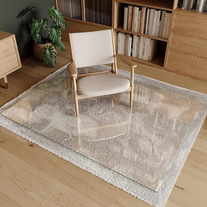 Koonmi Tempered Glass Chair Mat 60"x46" - Image 4