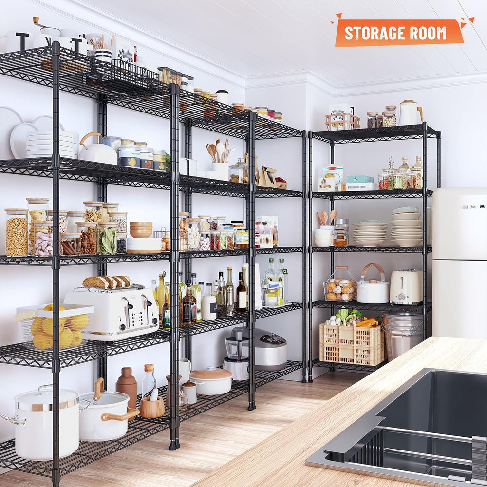 Romorgniz 5-Tier Shelf 1010LBS Storage Shelves Tool-Free Assembly,Adjustable ...