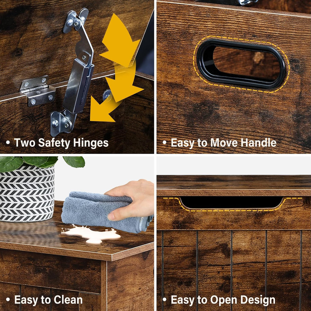 ZENY Storage Chest, Lift Top Storage Trunk, Entryway Shoe Bench, Wooden Stora...