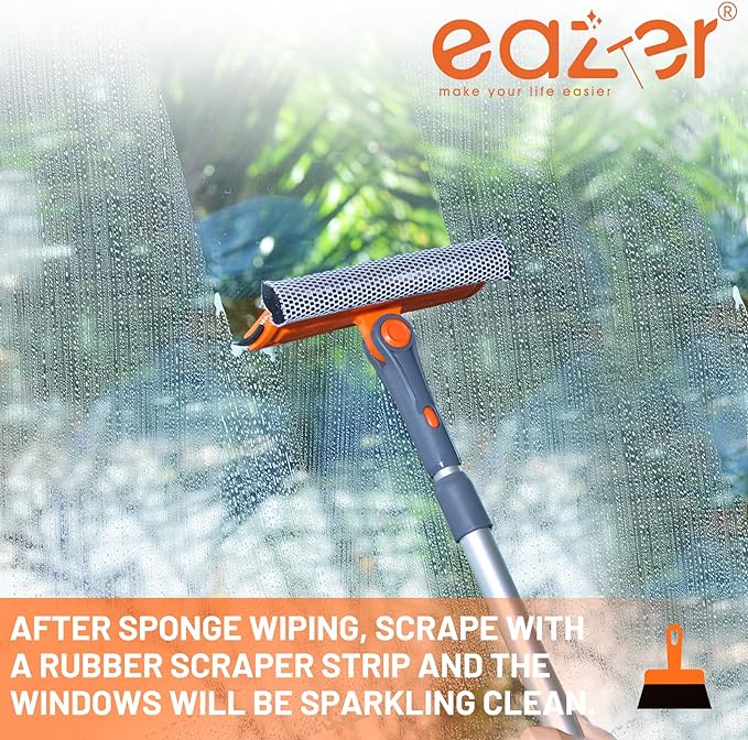 eazer Professional Window Squeegee, 2-in-1 Rotatable Squeegee - Image 5