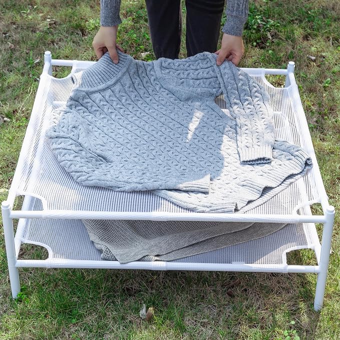 STORAGE MANIAC Sweater Drying Rack, Mesh Clothes Drying Rack, Stackable Laundry - Image 8