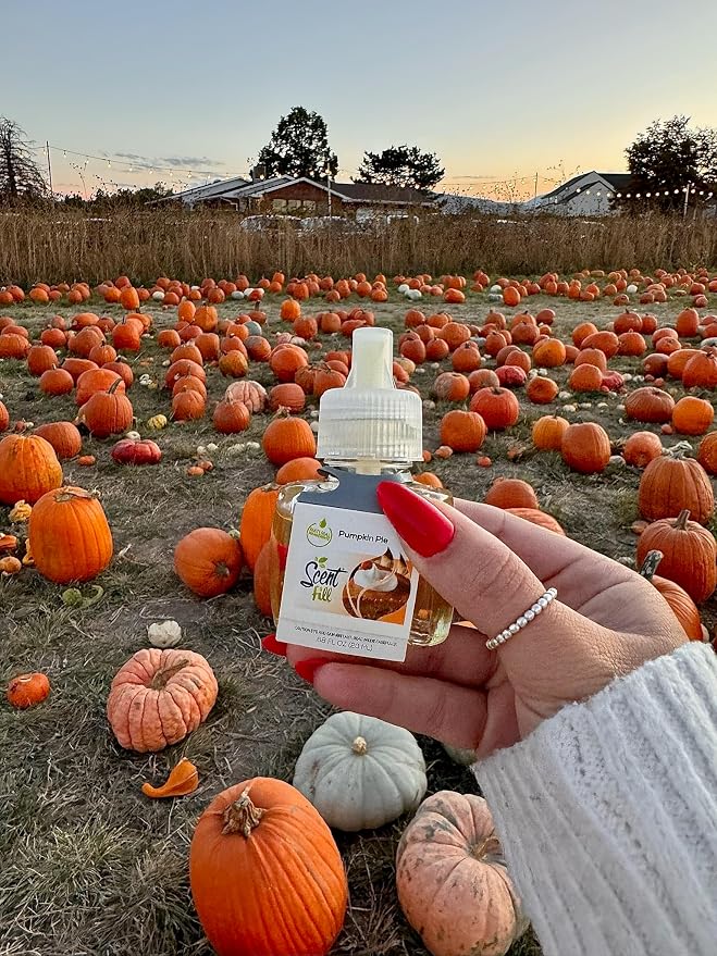 Scent Fill Pumpkin Pie Plug in Air Freshener, 4 Scented Oil Refills - Image 5