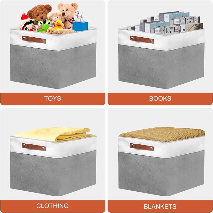 13in Open Fabric Storage Basket - Image 5