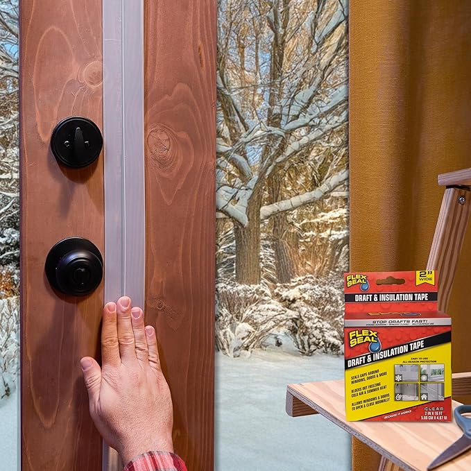 Flex Seal Draft and Insulation Sealing Tape, Rubberized, Weatherproof Strip - Image 6