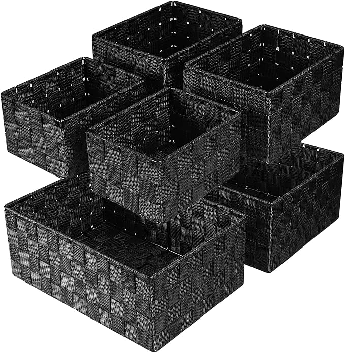 Woven Storage Baskets, Storage Bins, Cube Basket Container Baskets Storage by Uvellgift