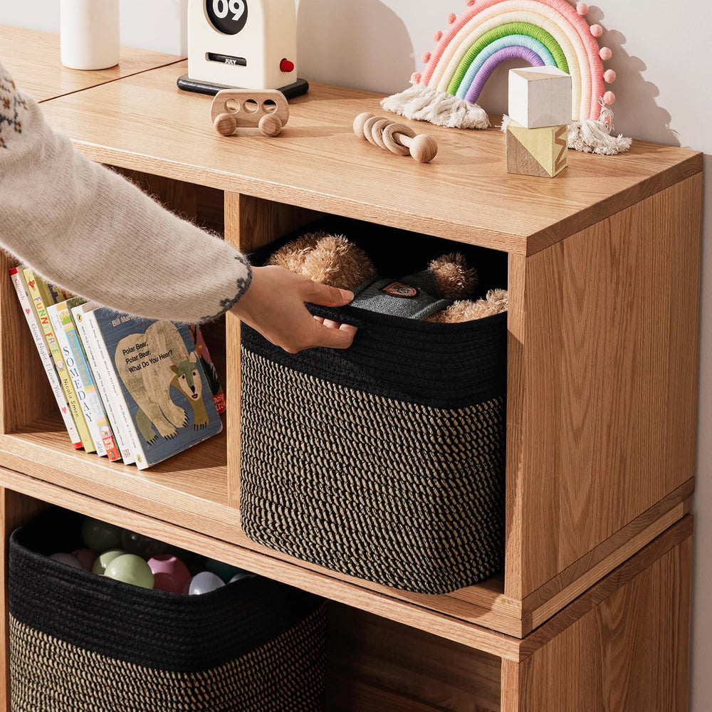 joybest 11inch Cube Storage Bins, Cotton Rope Woven Organizer Basket