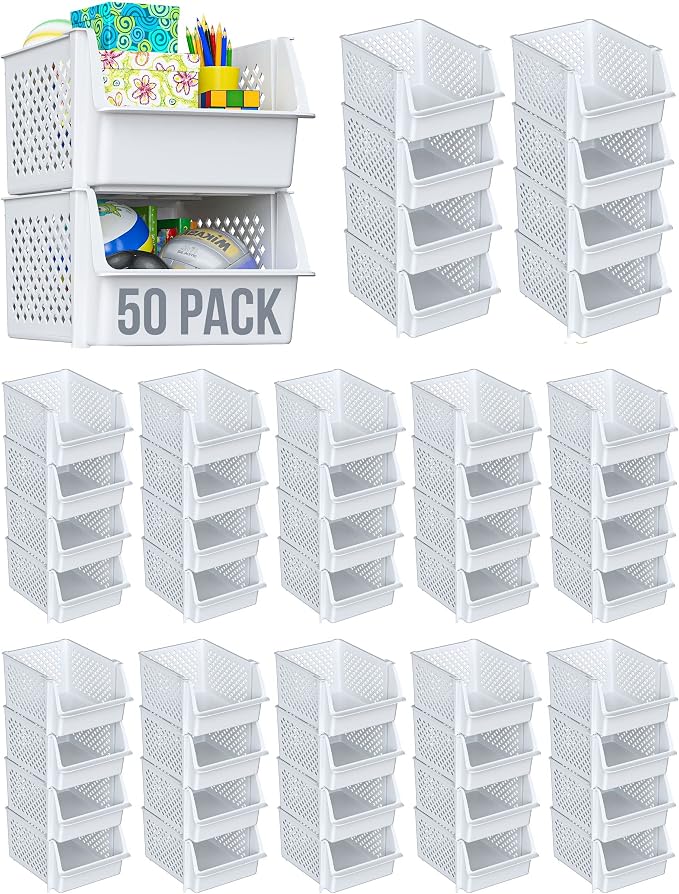Skywin Plastic Stackable Storage Bins by Skywin