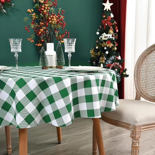 Waterproof Plaid Tablecloth Fabric - Image 2