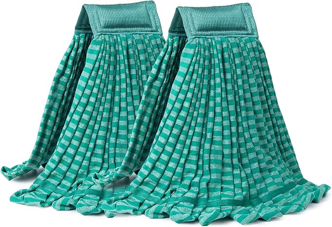 2 Pack Large Microfiber Tube Mop Heads, 6 inch, Heavy Duty Mop Head, Highly by DRKLEAN